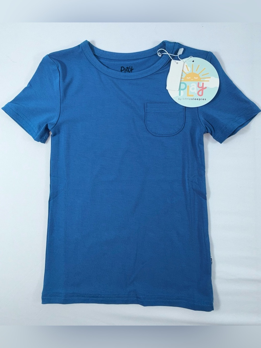 NWT-Play by Little Sleepies 18/24M Turquoise Short Sleeve Relaxed Pocket Tee